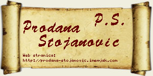 Prodana Stojanović vizit kartica